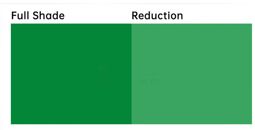 钴绿颜料原色与冲淡色色卡