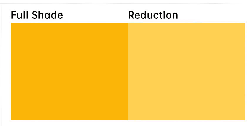 颜料黄183原色和冲淡色示意图