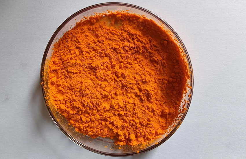 荧光黄8GF色粉实拍图