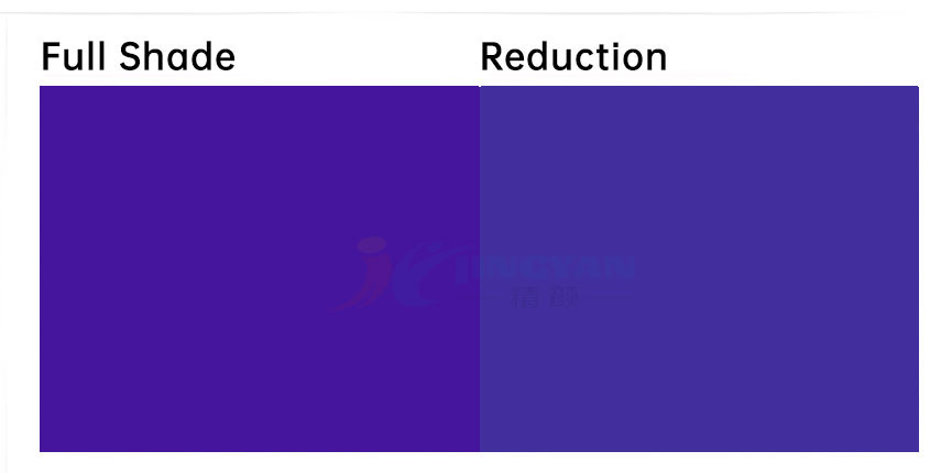 溶剂紫13染料着色色卡示意图